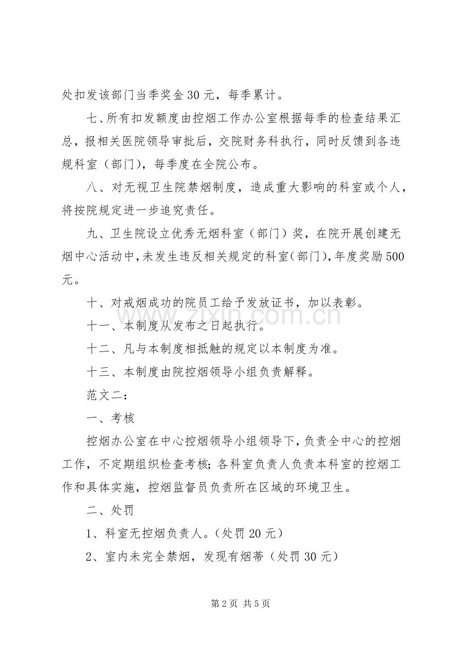 控烟考评奖惩规章制度细则 (2).docx_第2页