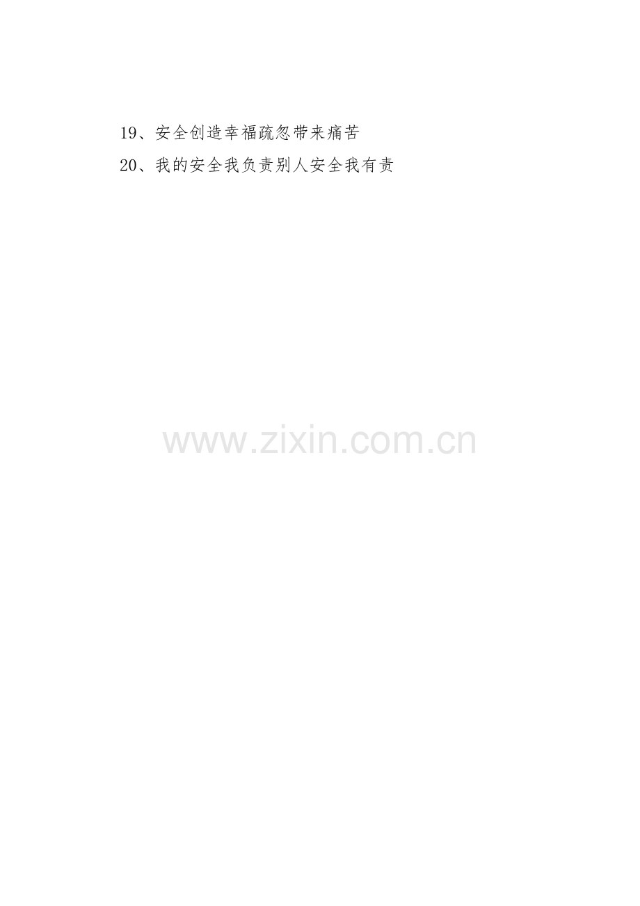 XX年安全生产月活动横幅标语集锦.docx_第2页