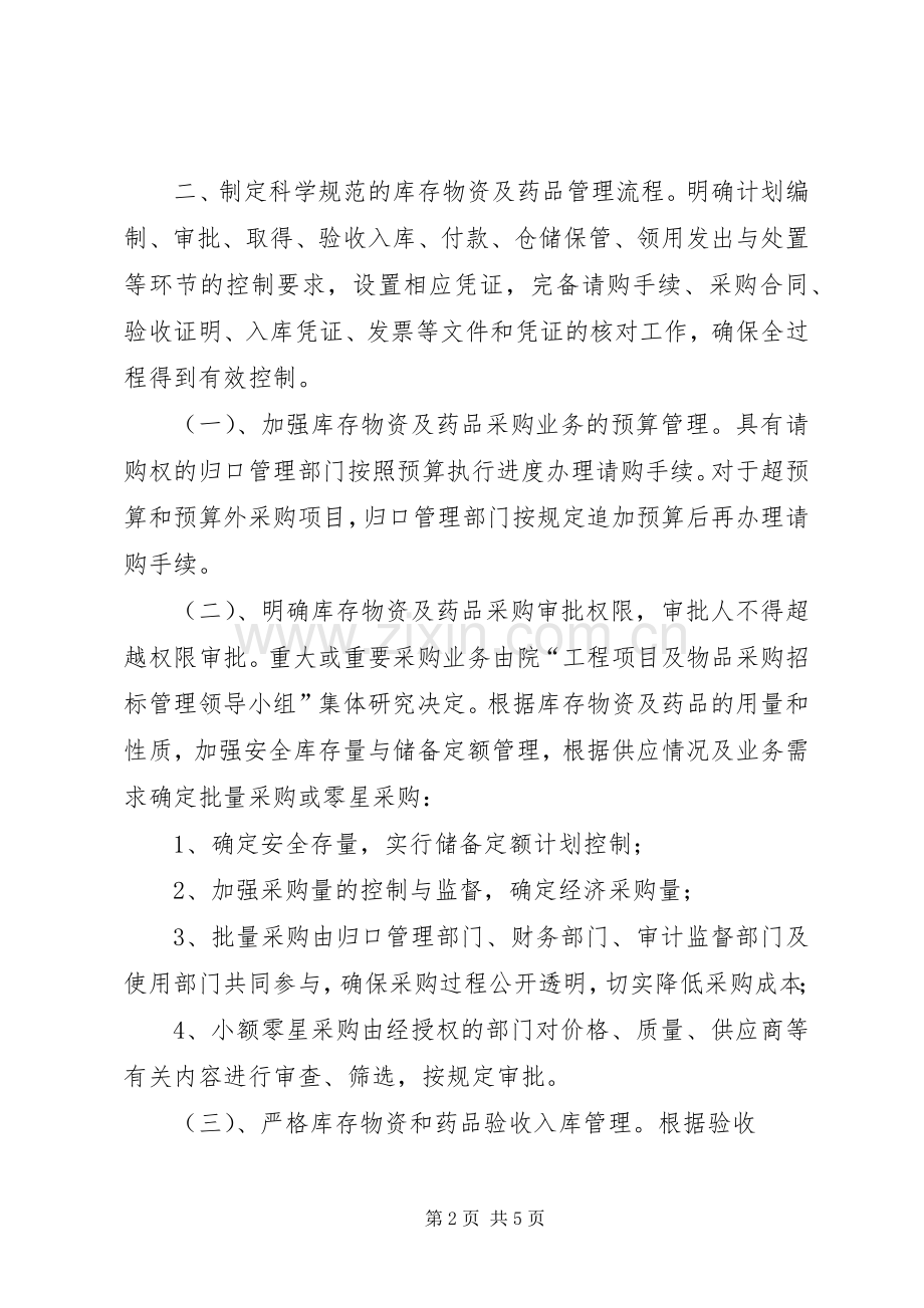 库存物资药品管理规章制度.docx_第2页