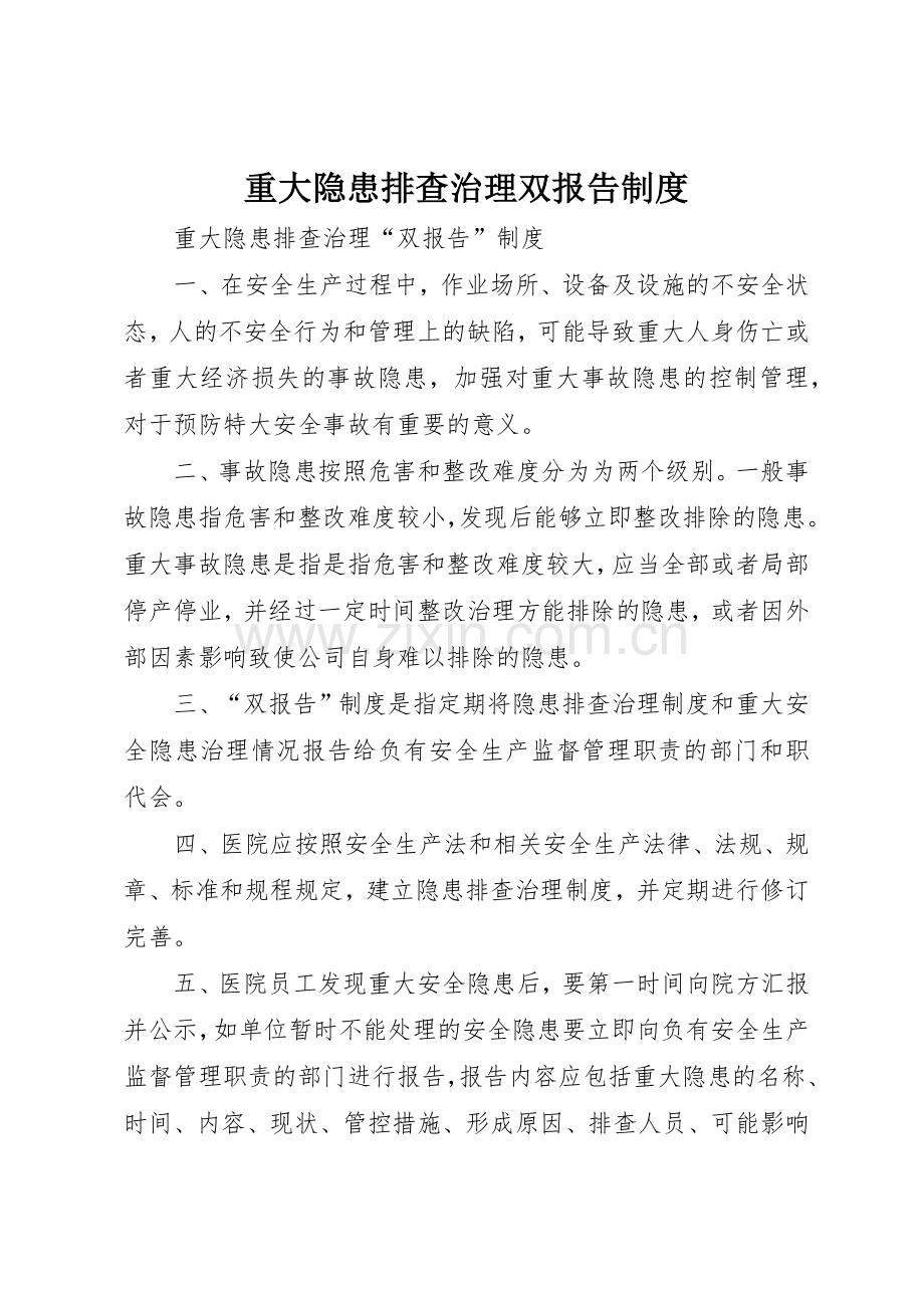 重大隐患排查治理双报告规章制度细则.docx_第1页