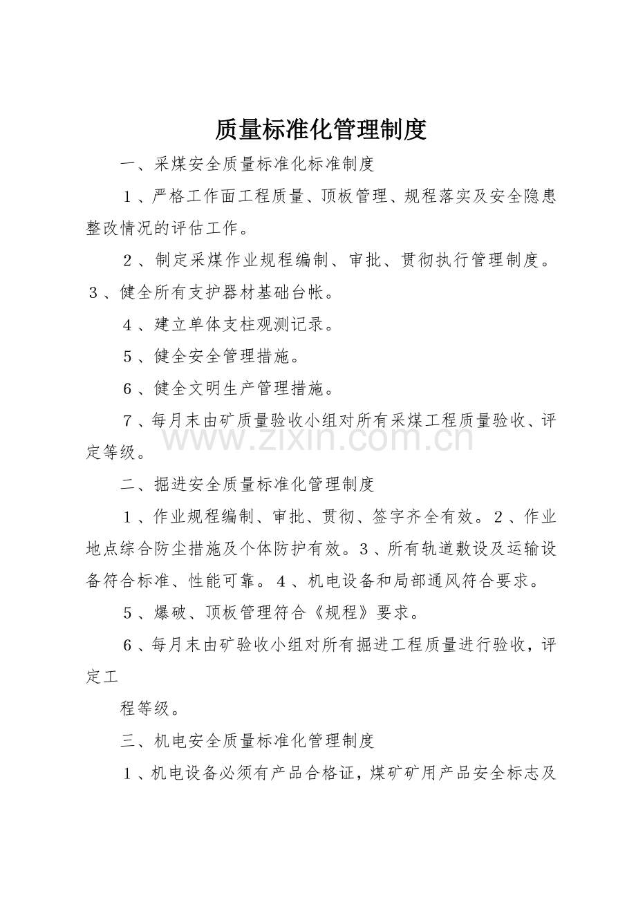 质量标准化管理规章制度细则.docx_第1页