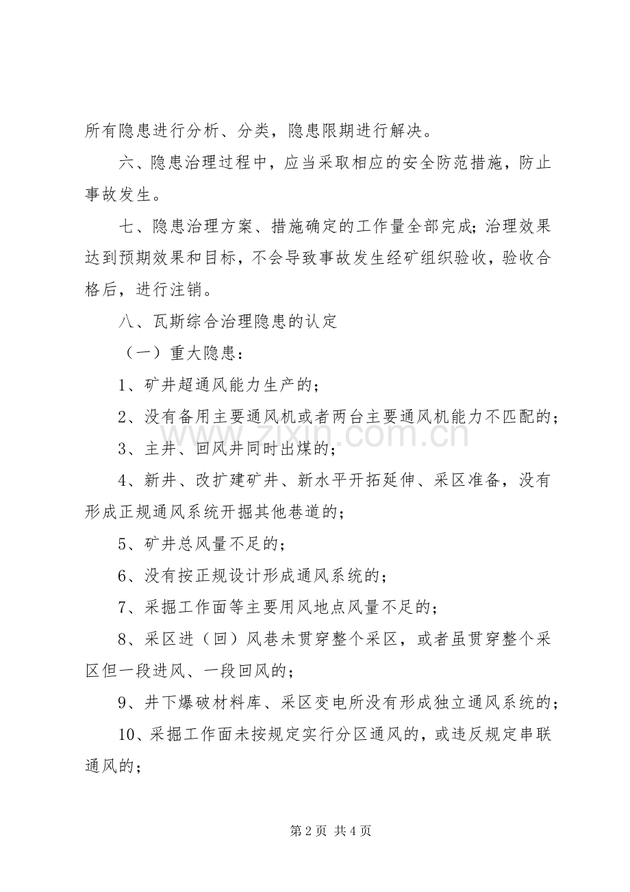 杉垣煤矿瓦斯综合治理隐患排查治理规章制度.docx_第2页