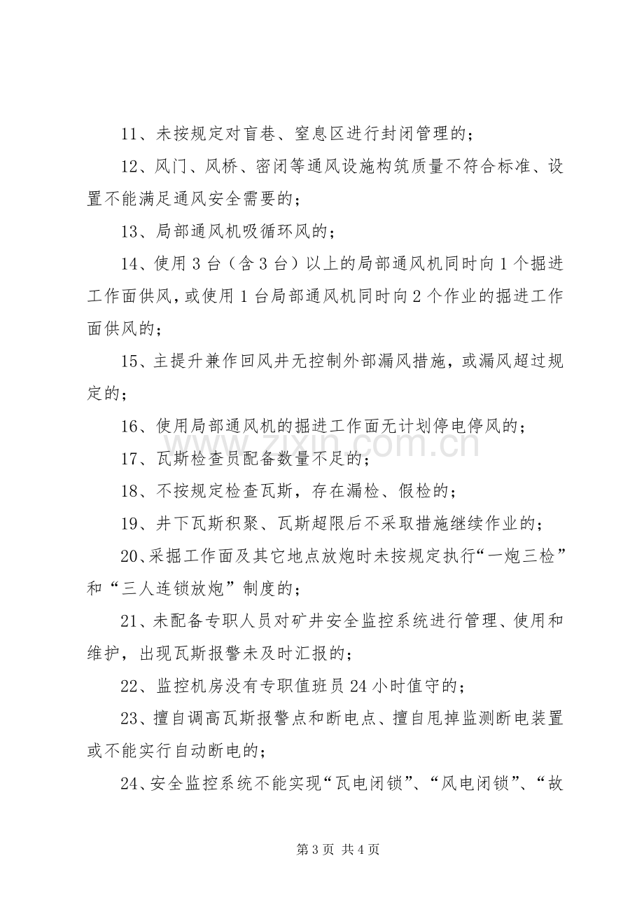 杉垣煤矿瓦斯综合治理隐患排查治理规章制度.docx_第3页