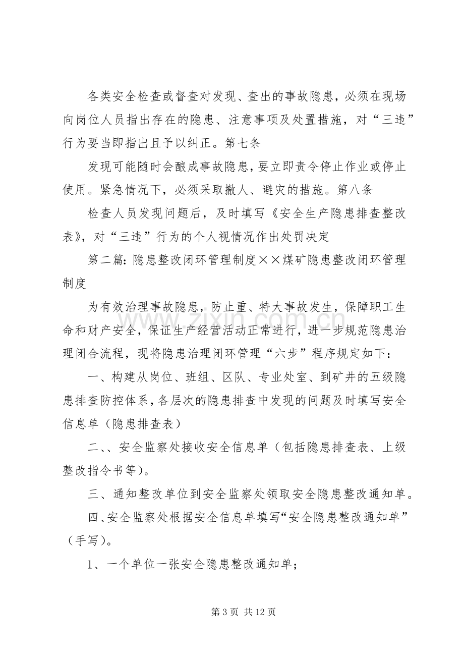 隐患治理闭环管理规章制度.docx_第3页