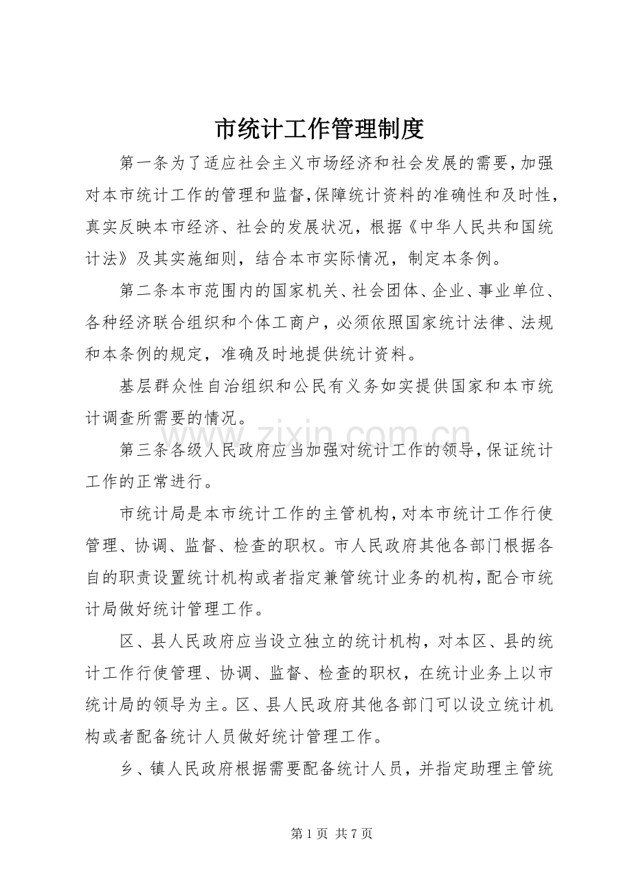 市统计工作管理规章制度.docx_第1页