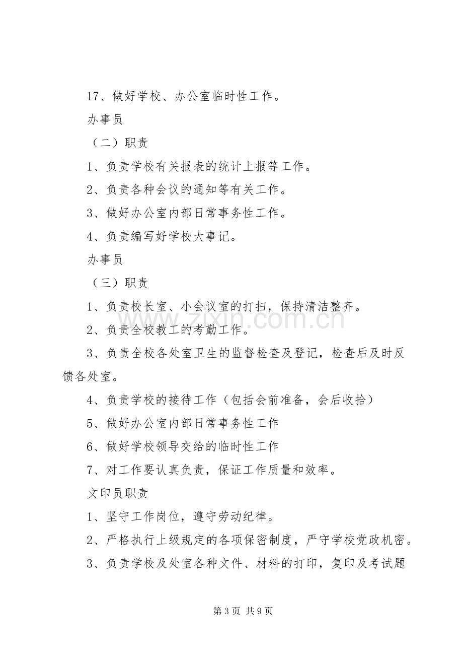 办公室主任副主任办事员职责要求.docx_第3页