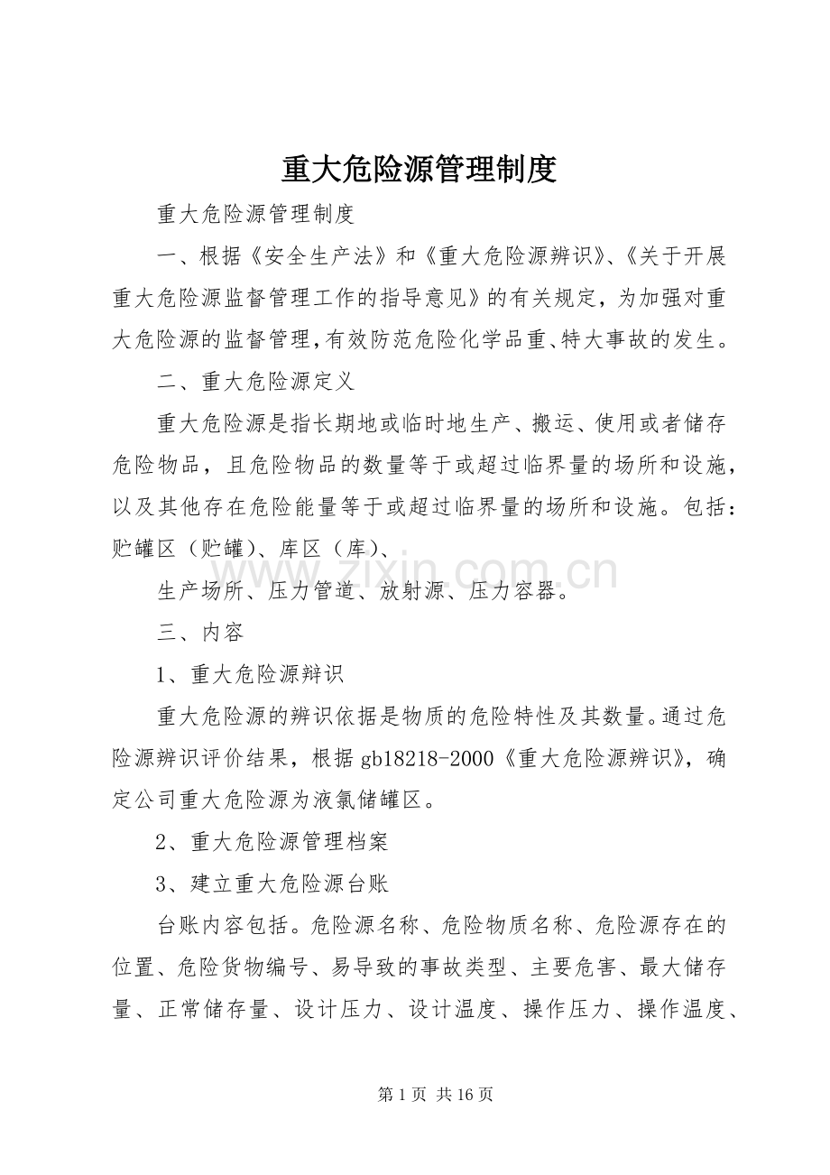 重大危险源管理规章制度细则 (2).docx_第1页