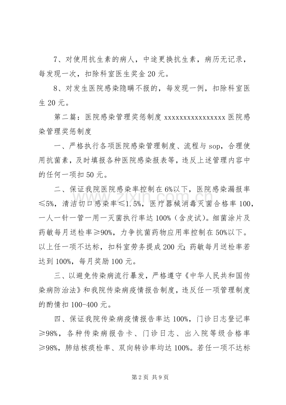 医院感染管理奖惩规章制度.docx_第2页