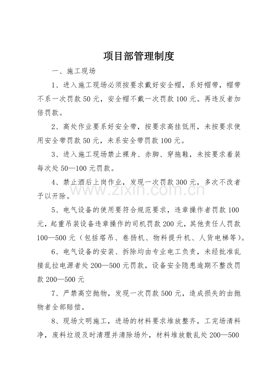 项目部管理规章制度_2 (4).docx_第1页