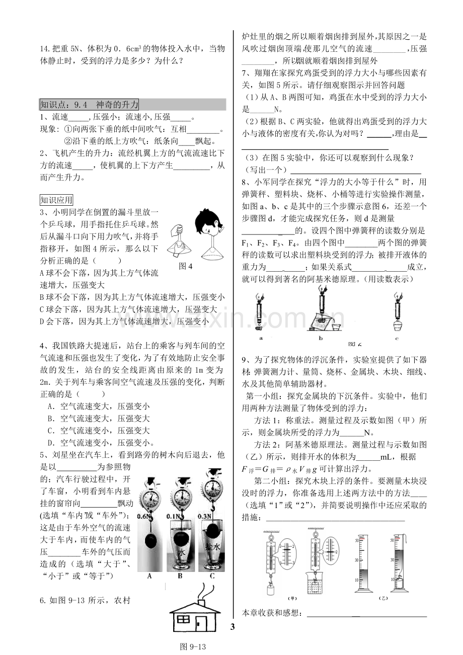 物理中考复习第九章浮力与升力.doc_第3页