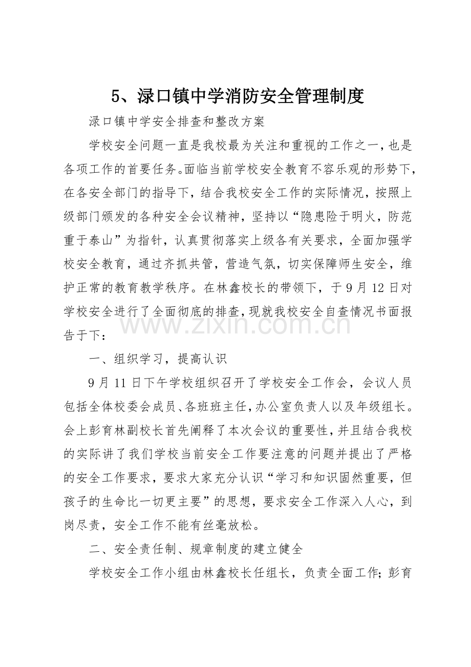 渌口镇中学消防安全管理规章制度细则.docx_第1页