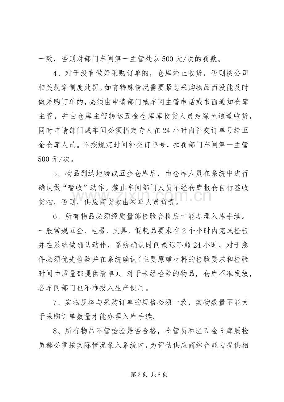 物品出入库管理规章制度.docx_第2页