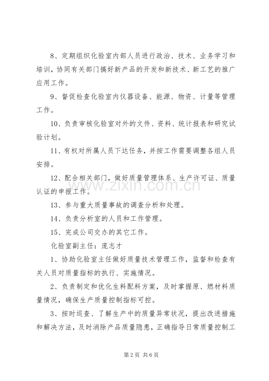 医院管理人员职责要求分工 .docx_第2页