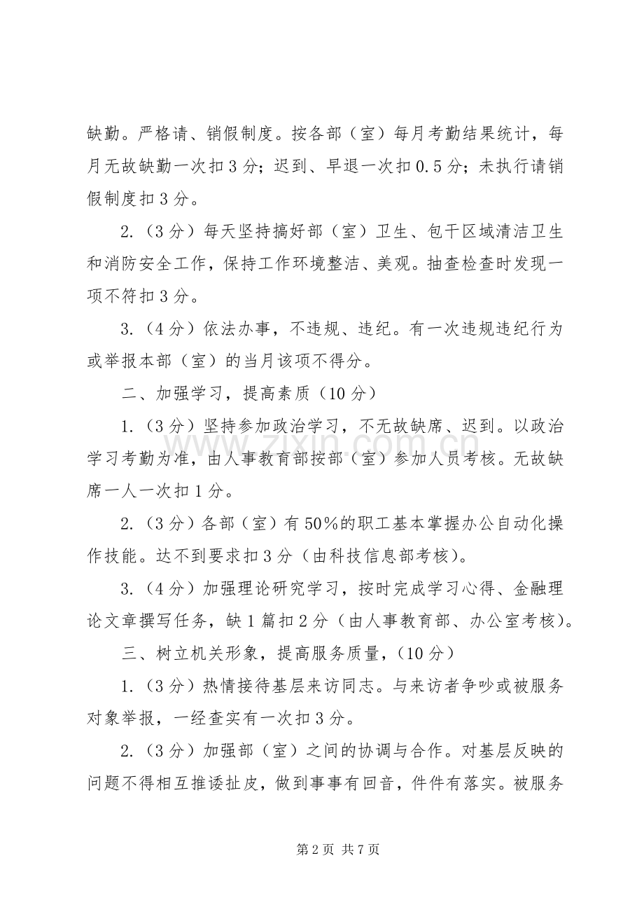 信用社月度考核规章制度.docx_第2页