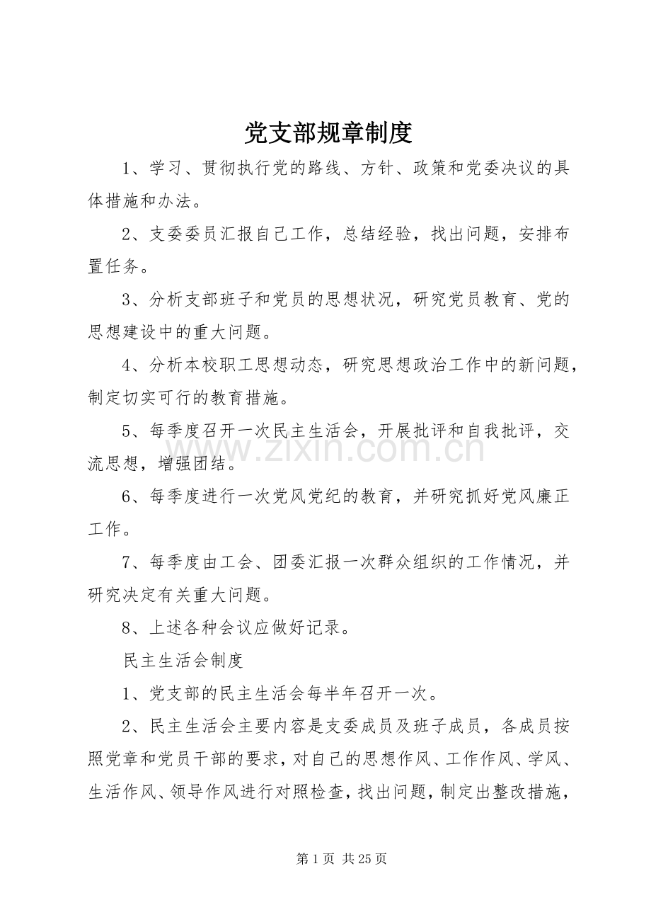 党支部规章规章制度_1.docx_第1页