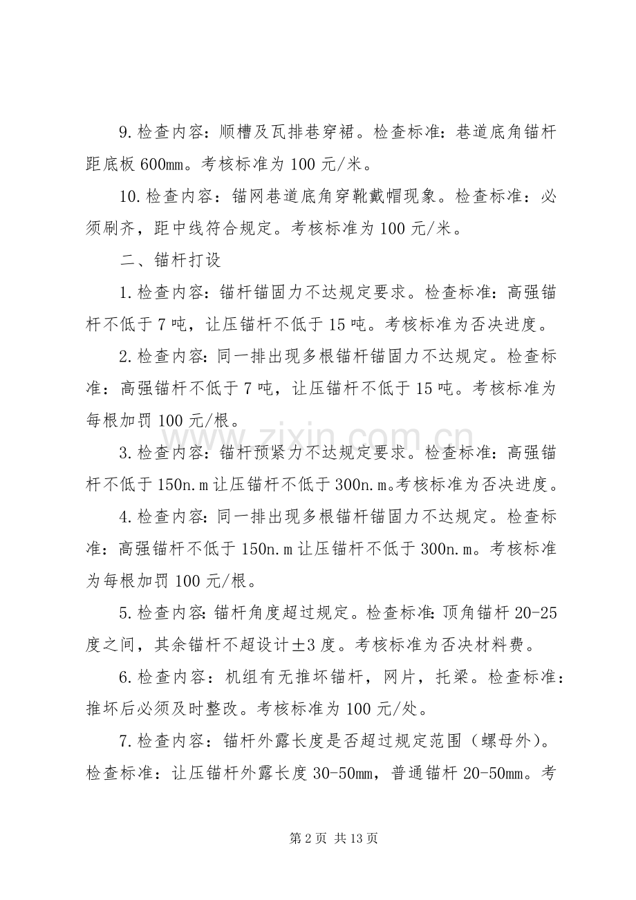 综掘一队工程质量管理规章制度及考核办法.docx_第2页