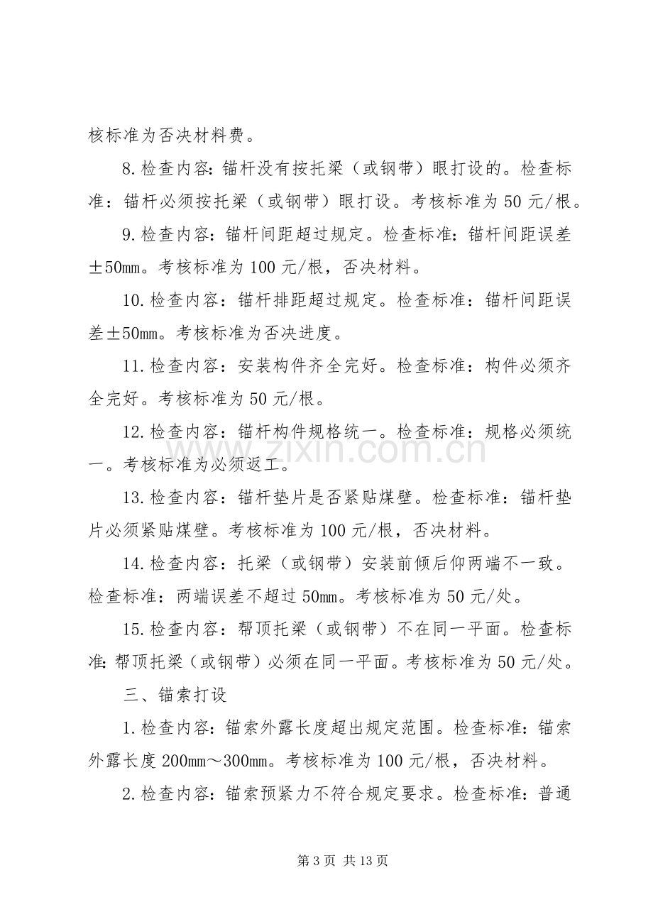 综掘一队工程质量管理规章制度及考核办法.docx_第3页