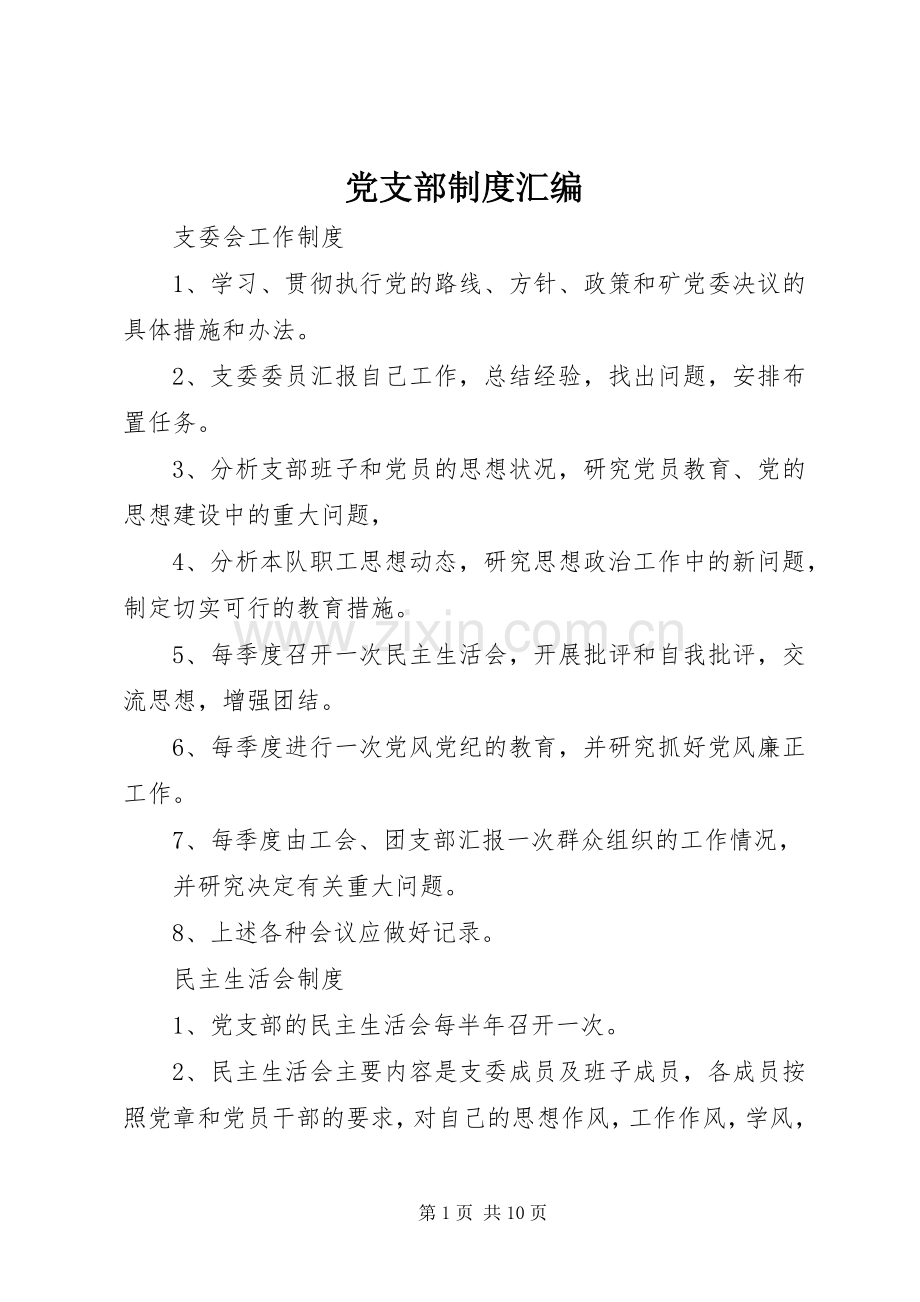 党支部规章制度细则汇编 (2).docx_第1页