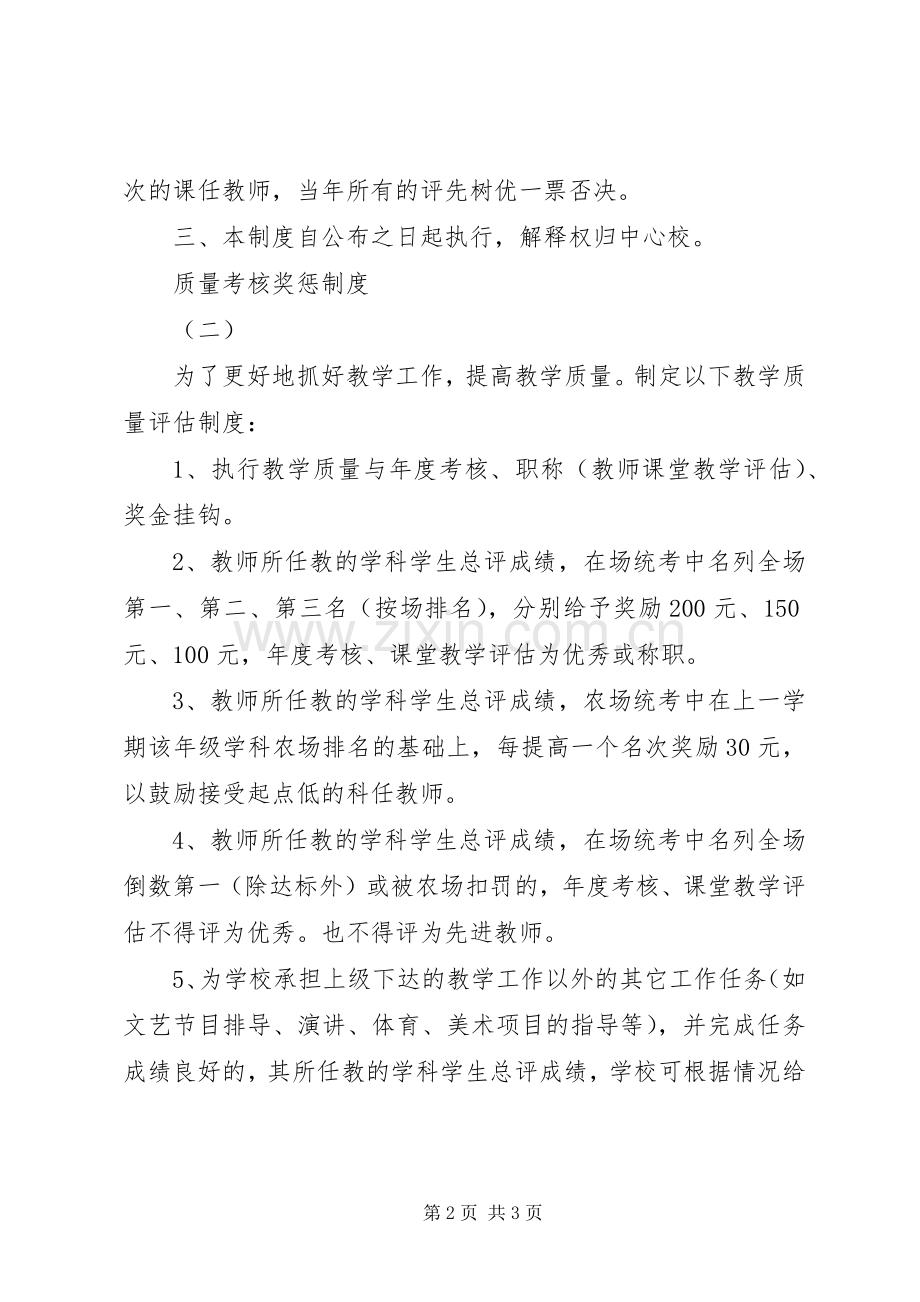 质量考核奖惩规章制度.docx_第2页