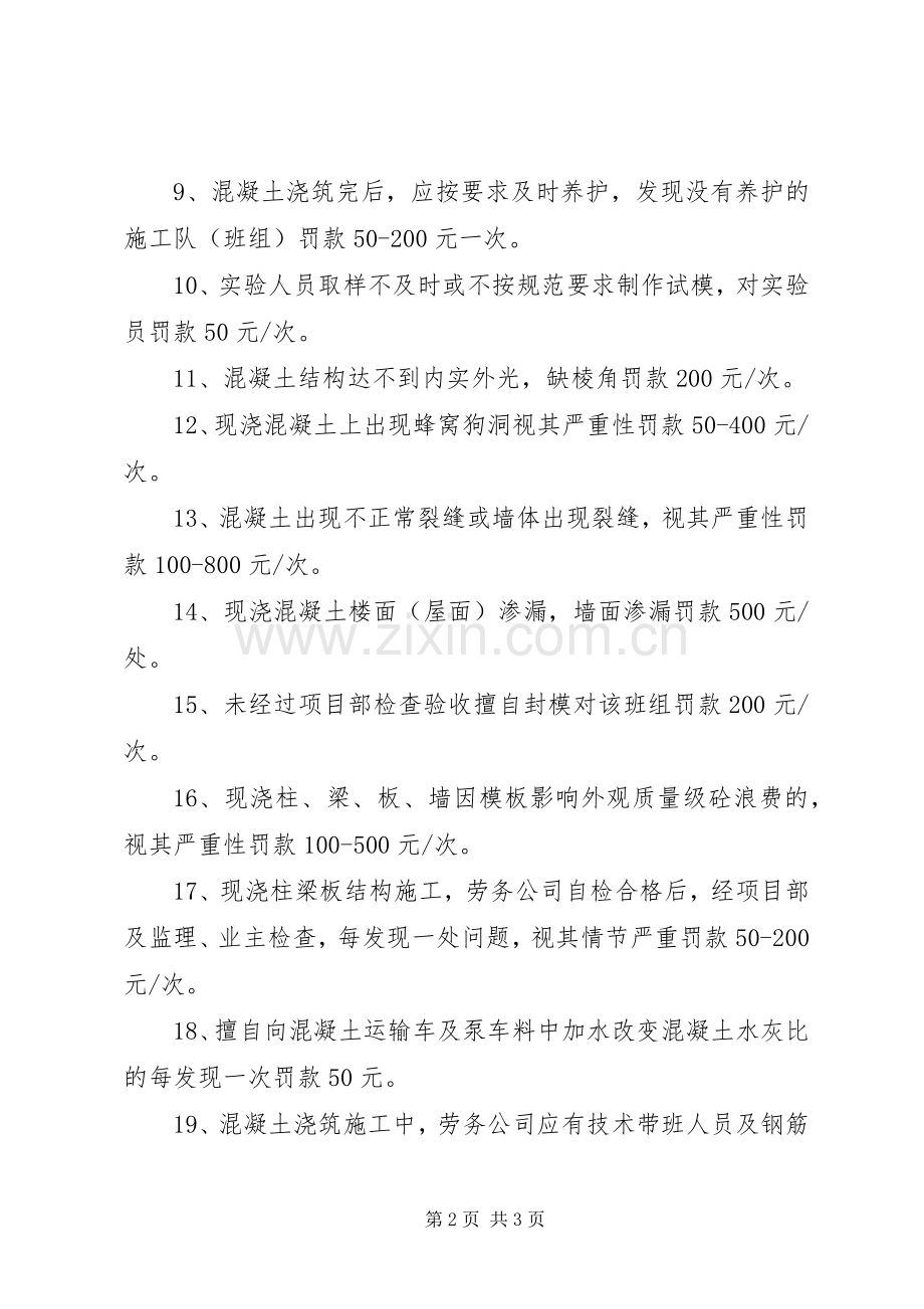 工程质量奖罚规章制度[优秀范文5篇].docx_第2页