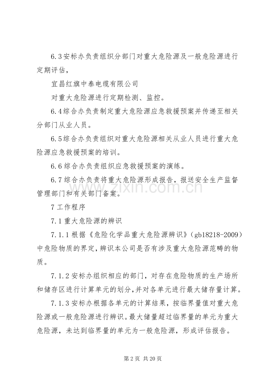 危险物品及重大危险源管理规章制度 .docx_第2页