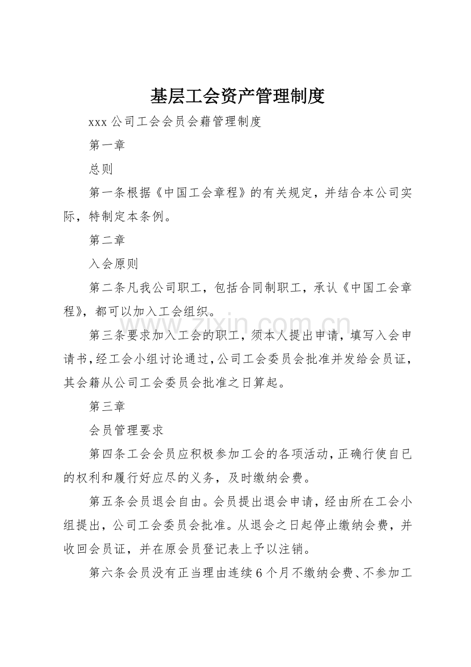 基层工会资产规章制度管理.docx_第1页