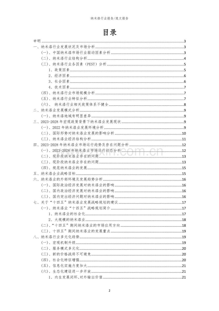 2023年纳米漆行业市场突围建议及需求分析报告.docx_第2页