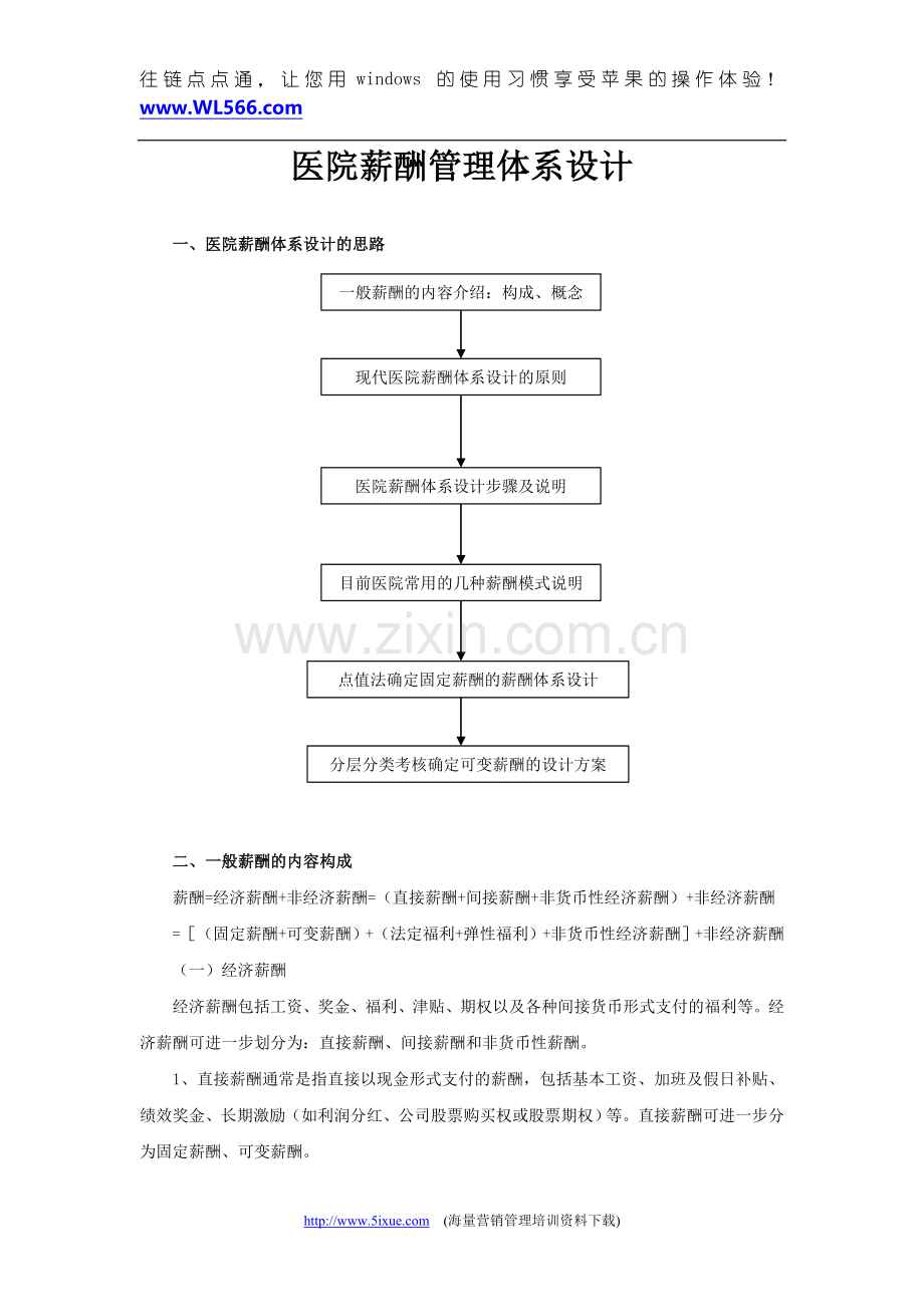 医院薪酬管理体系（自改）.doc_第1页