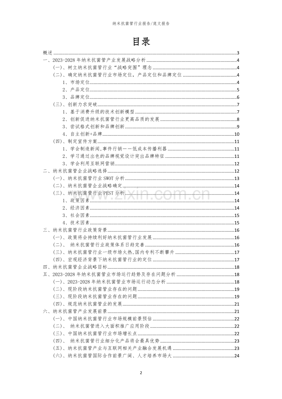 2023年纳米抗菌管行业市场突围建议及需求分析报告.docx_第2页