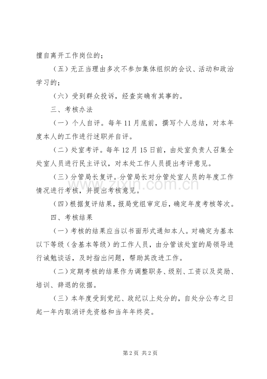 林业局干部考核工作规章制度.docx_第2页