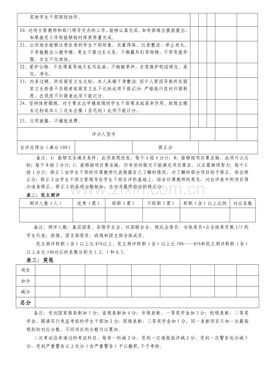 团委学生干部考核表.doc_第2页