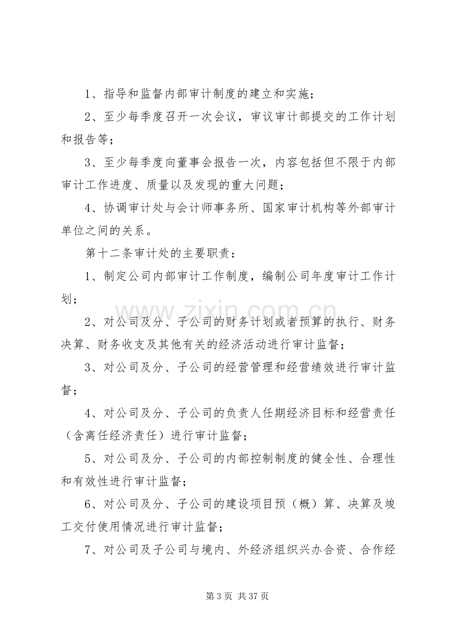 公司内部审计规章制度.docx_第3页