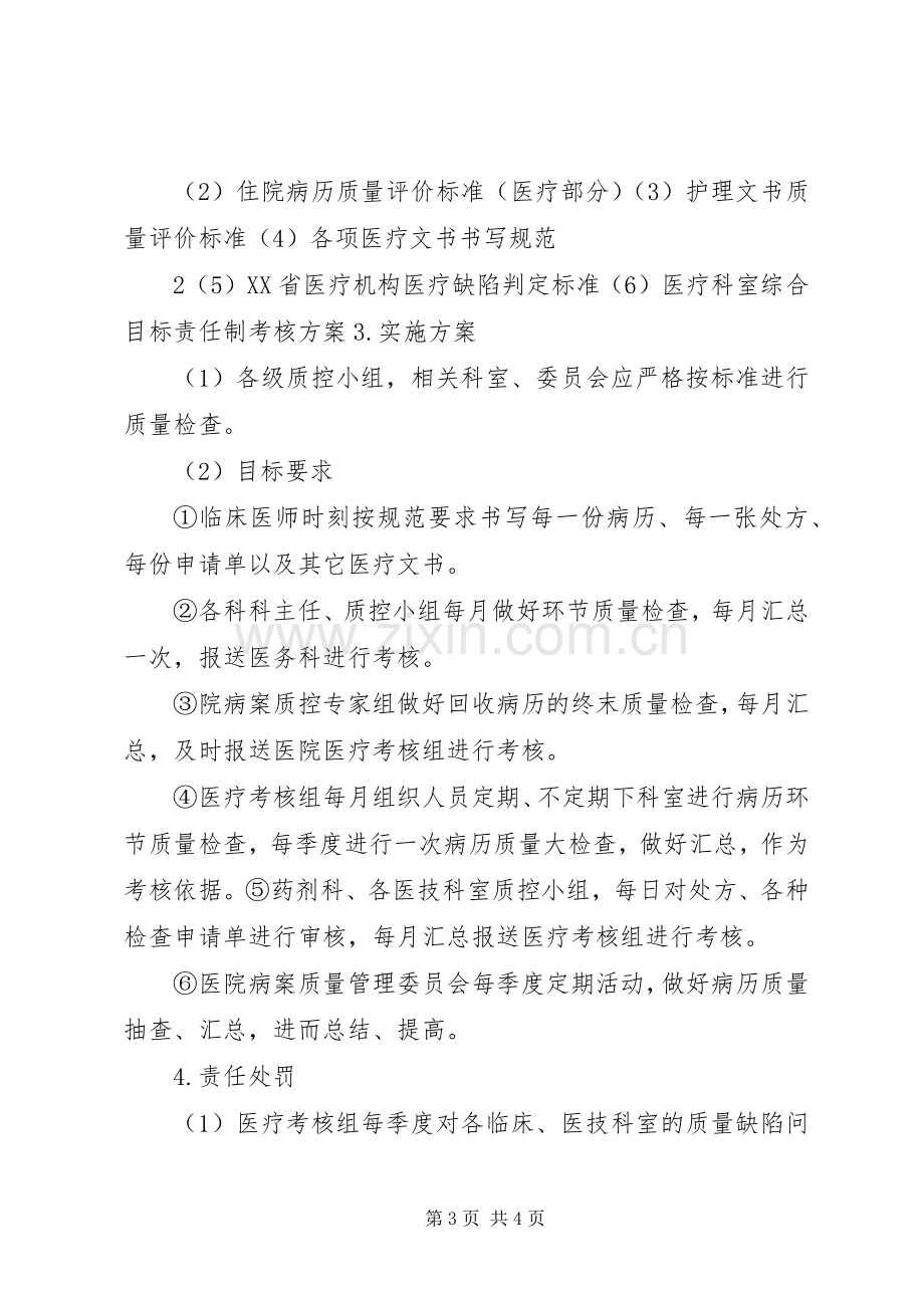 医疗文书质量检查考核规章制度.docx_第3页