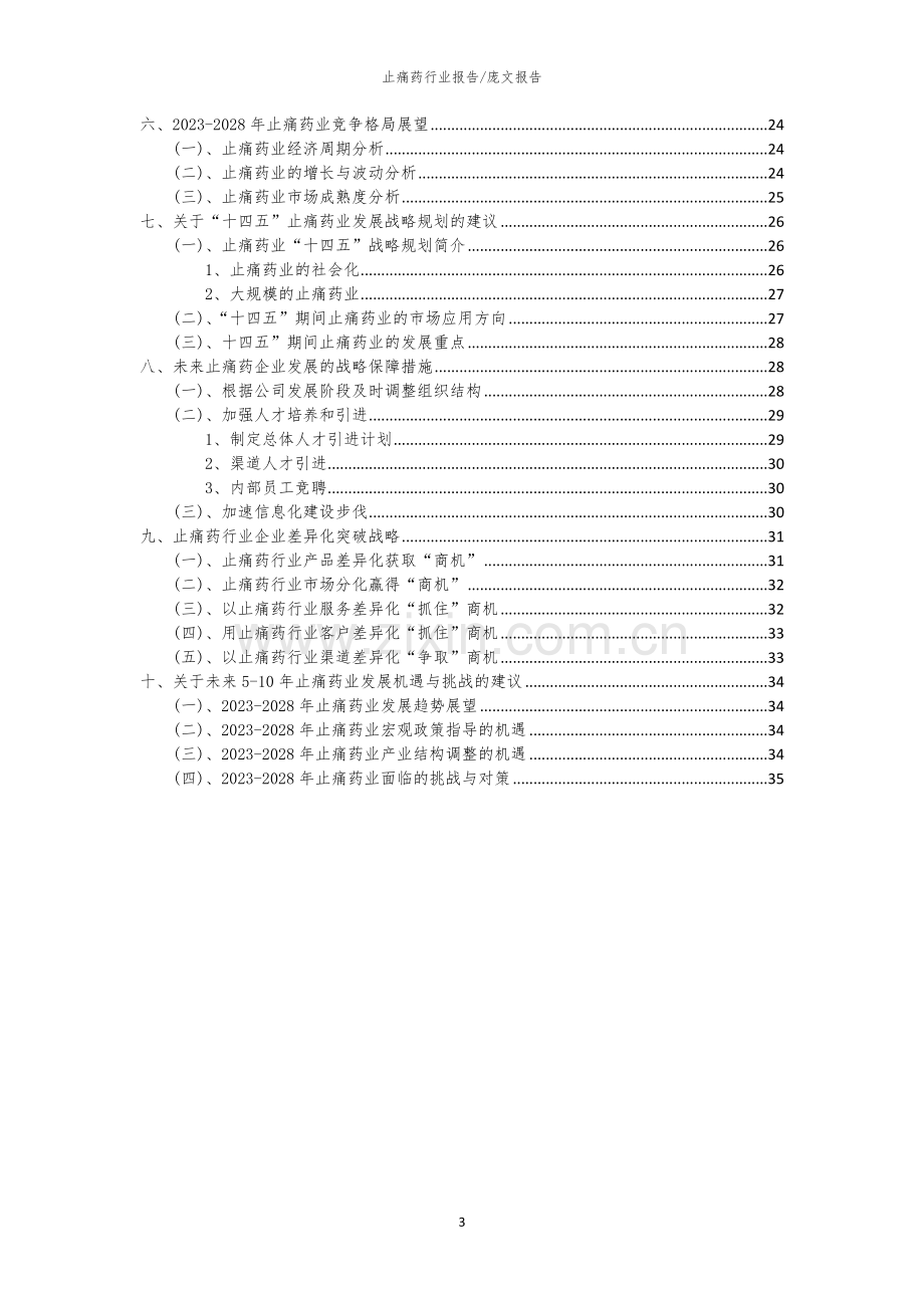 2023年止痛药行业市场需求分析报告及未来五至十年行业预测报告.docx_第3页