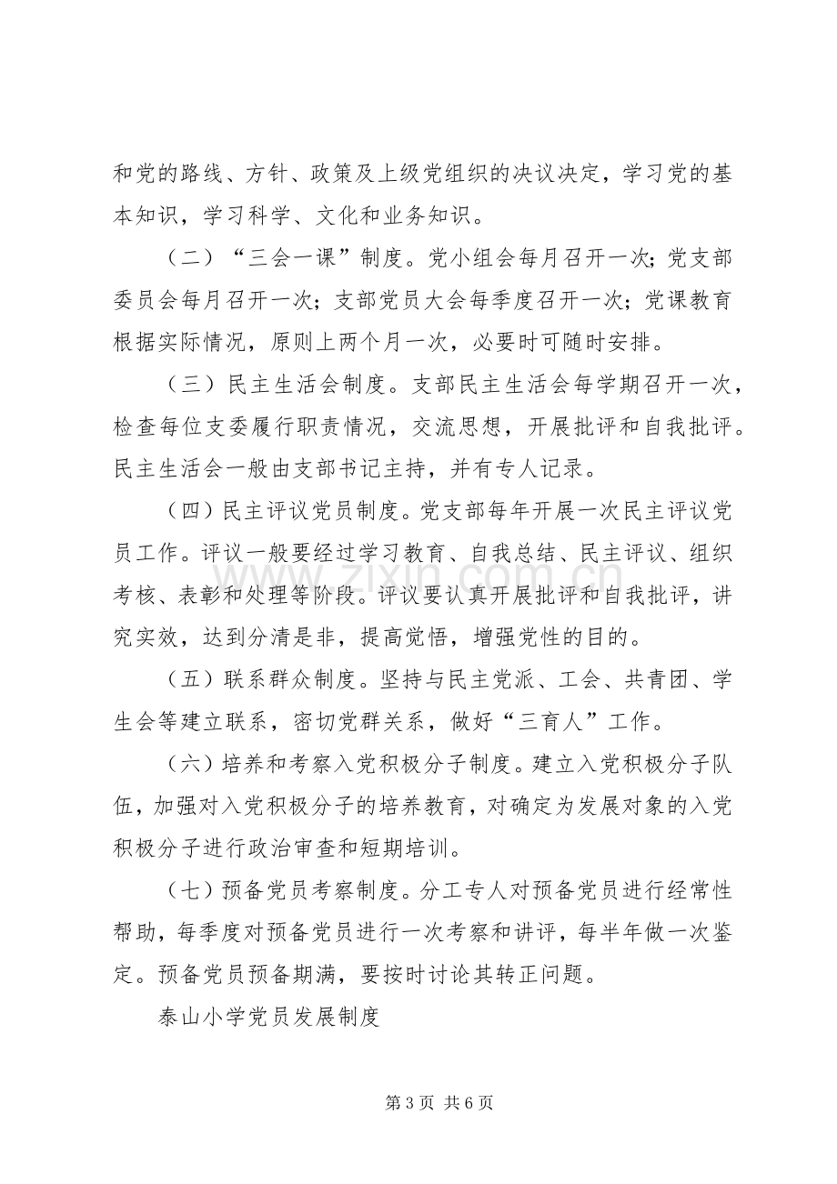 中小学党支部各种规章制度汇编.docx_第3页