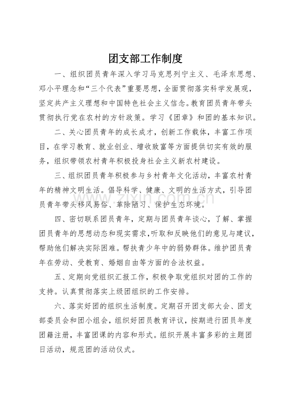 团支部工作规章制度细则.docx_第1页