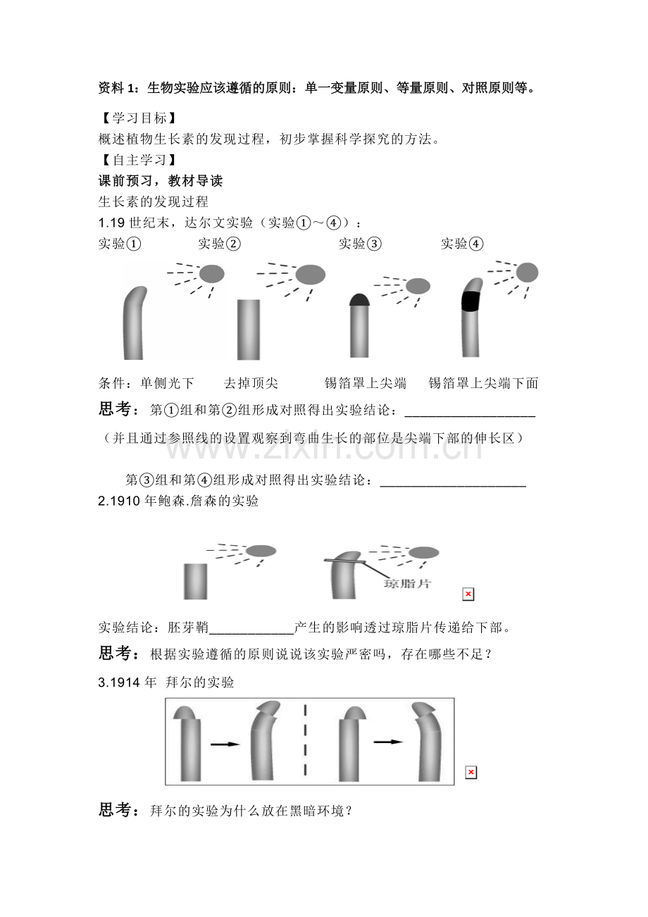 植物生长素的发现-(4).docx_第1页