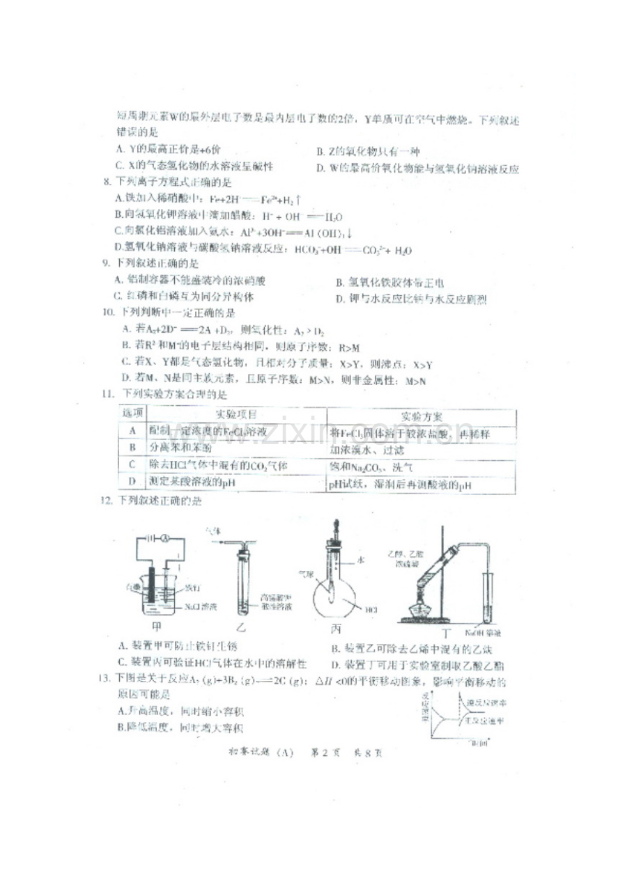 2011年全国高中学生化学素质及实验能力竞赛(A组)试题及答案.doc_第2页