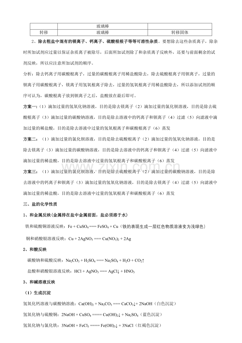 2023年生活中常见的盐盐的化学性质知识点及练习.doc_第2页