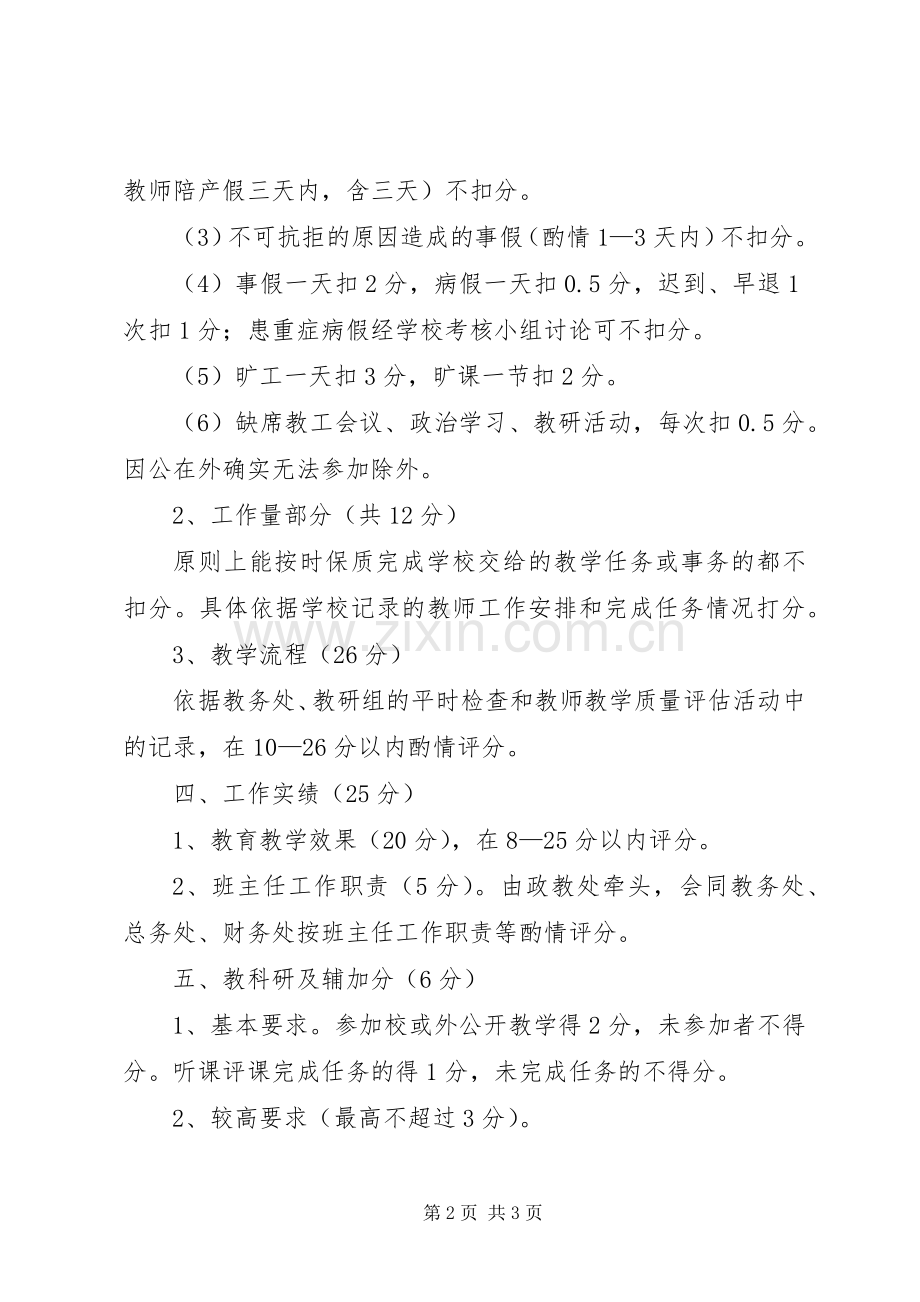 学校教职员工岗位考核规章制度.docx_第2页