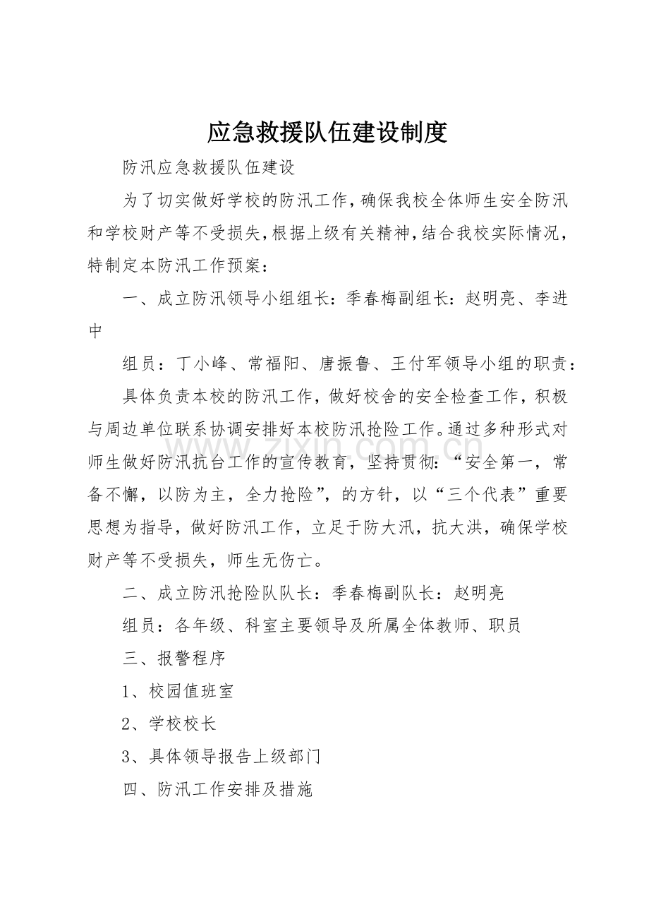 应急救援队伍建设规章制度细则.docx_第1页