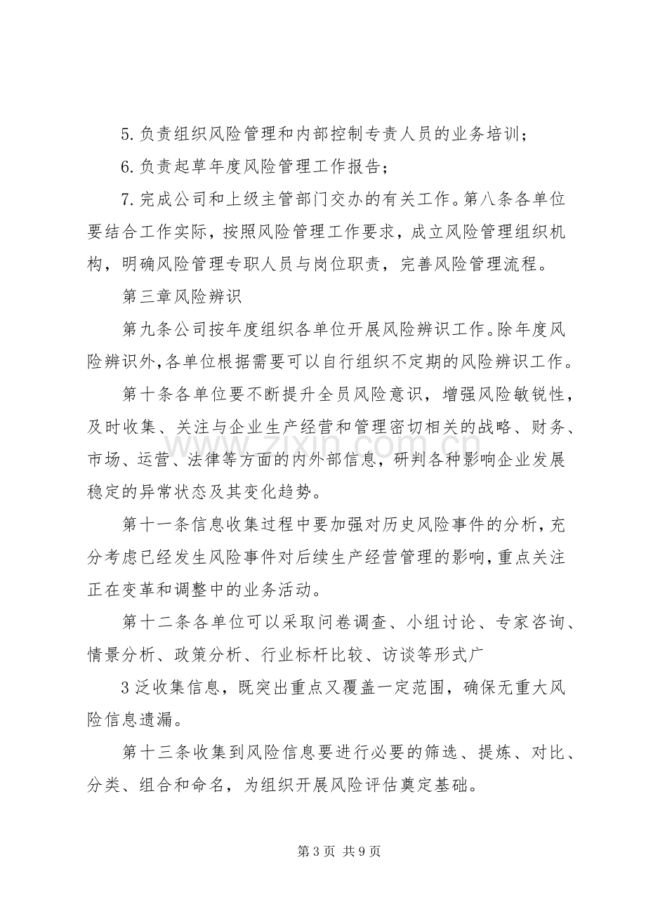 公司风险管理规章制度.docx_第3页