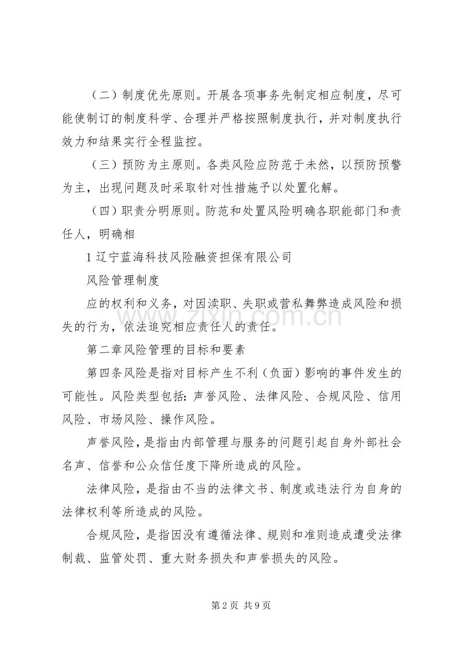 公司风险管理规章制度 .docx_第2页