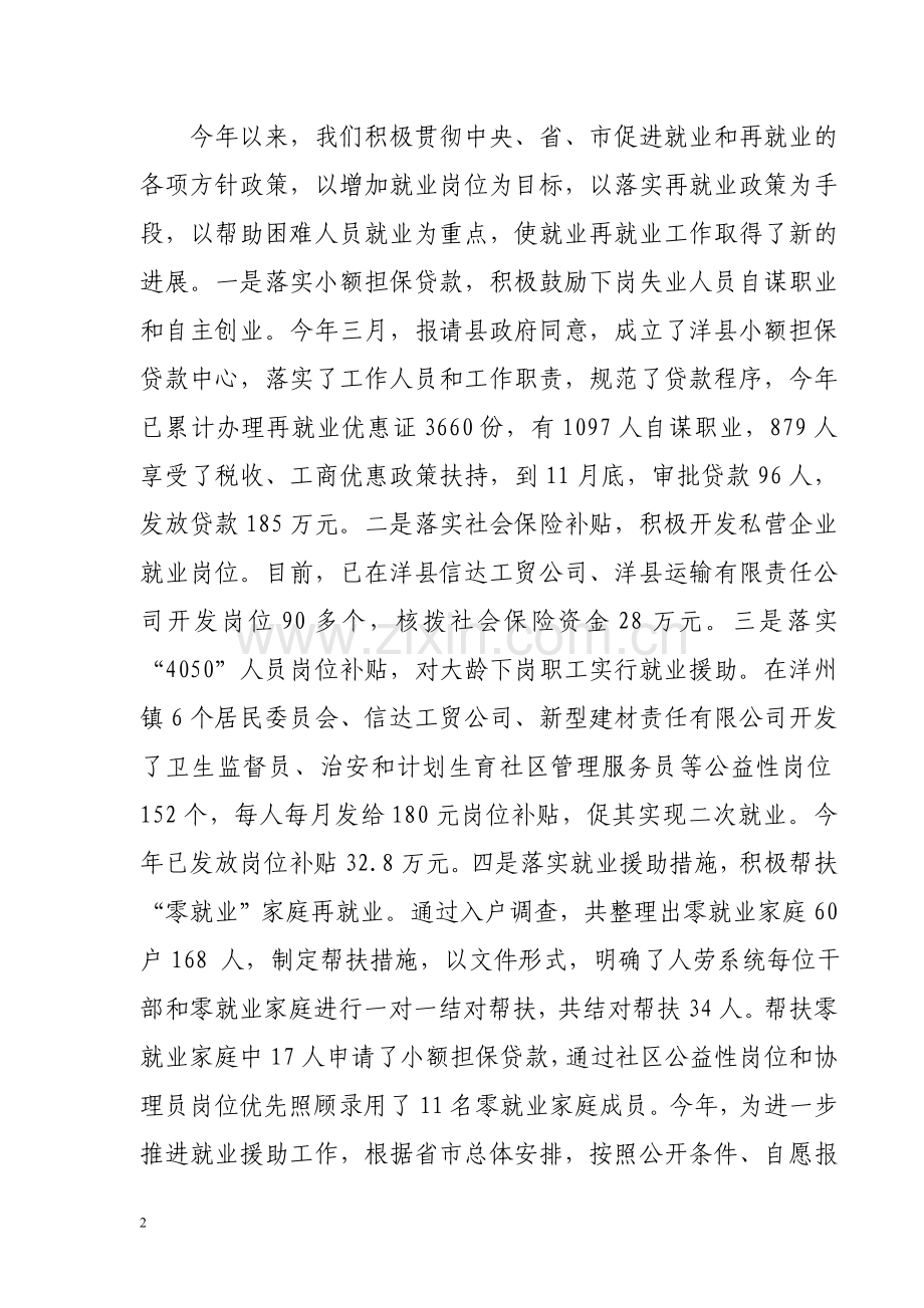 劳动就业工作自查总结.doc_第2页