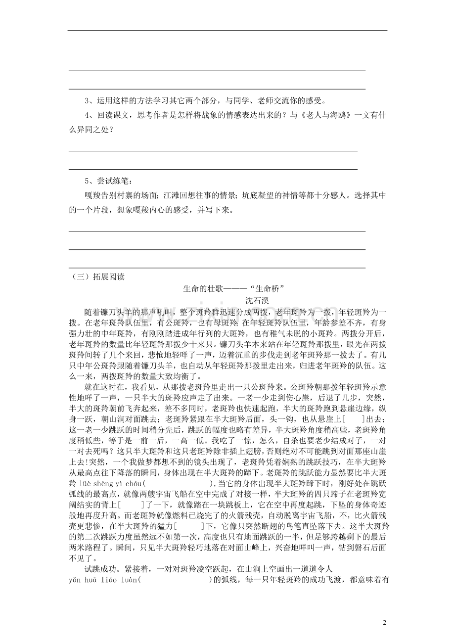 六年级语文上册-最后一头战象练习(无答案)-人教新课标版.doc_第2页