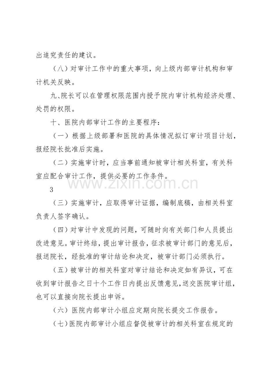 医院内部审计规章制度细则.docx_第3页