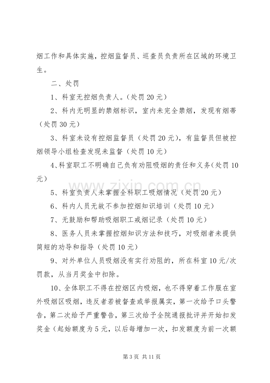 七琴镇镇卫生院控烟考评奖惩规章制度.docx_第3页