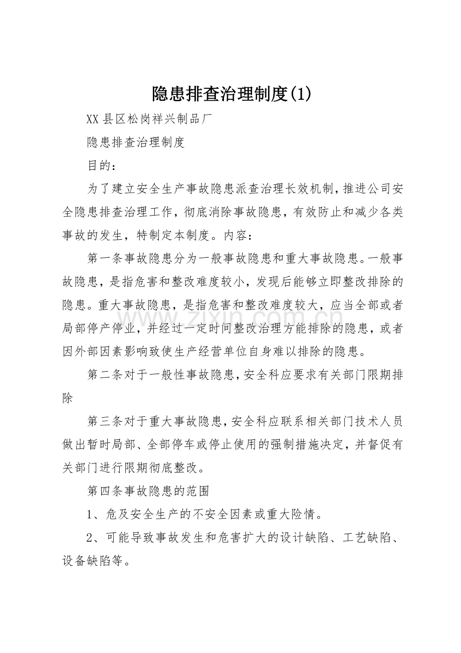 隐患排查治理规章制度细则(4).docx_第1页