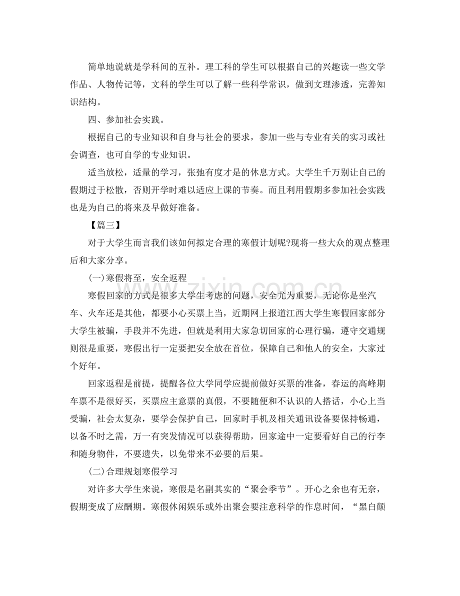 大学生假期工作计划范文 .docx_第2页