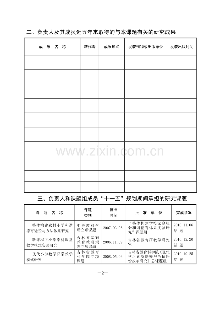 科研管理信息 子课题申报评审表.doc_第3页